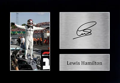 Lewis Hamilton Signed A4 Framed Printed Autograph Print Formula 1 F1 Mercedes • £19.99