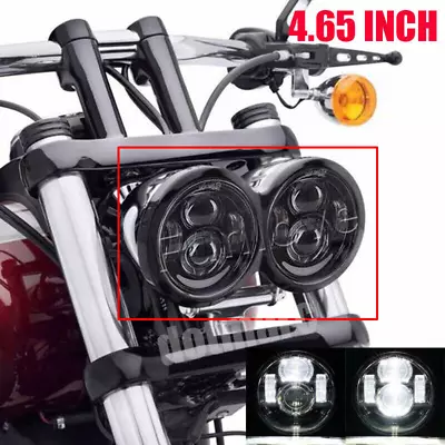 4.65  Twin Headlight Motorcycle Double Dual Lamp For Harley Fat Bob FXDF 2008-15 • $75.02