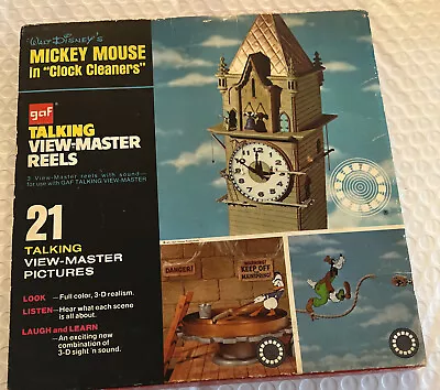 Talking View Master Reels Walt Disney‘s Mickey Mouse In Clock Cleaners No Reel 1 • $9