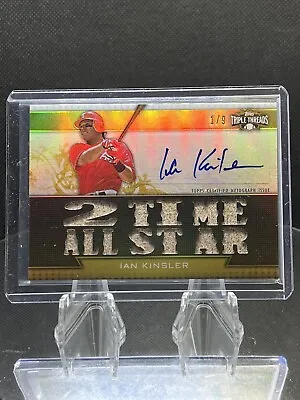 2011 Topps Triple Theads 2-Time All-Star Gold Auto Ian Kinsler /9 • $65