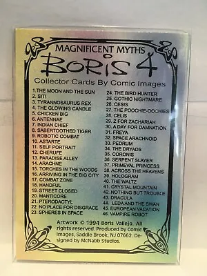 Boris 4 Magnificent Myths - Boris Vallejo (1994) Single Cards - Pick A Card • £1.50