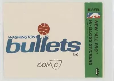 1976-78 Fleer NBA Basketball Team Stickers Washington Bullets Team (Green) • $1