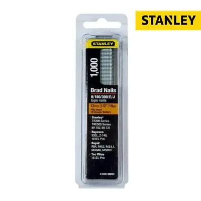 £9.95 • Buy Stanley 12mm 1/2 18ga Brad Nails TR200 Rapesco Tac Wise SWKBN050S - 1000pcs