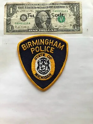 Birmingham Michigan Police Patch Un-sewn Great Condition   • $10.75