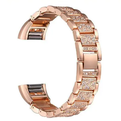 Rhinestone Band Fits Fitbit Charge 3 4 Bracelet Smart Watch Stainless Strap NEW • $16.14