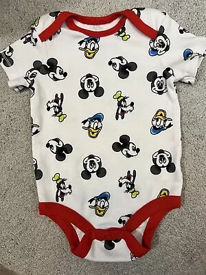 Disney Baby Onsies 3/6 Months Mickey Donald Goofie  • $8.99