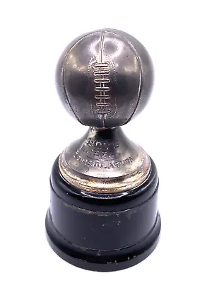 Vtg. 1933 Runner Up Basketball Trophy Queens City Cincinnati Ohio • $85