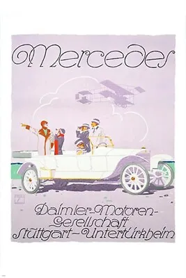 Vintage Ad Poster MERCEDES HOHLWEIN Classic Sports Car COLLECTORS 20x30 New • $9.99