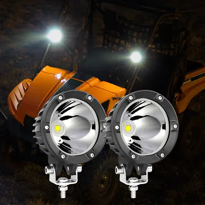 For ATV SUV 4Inch Round LED Work Lights Roll Bar Bumper Driving Pod Spot Offroad • $65.99