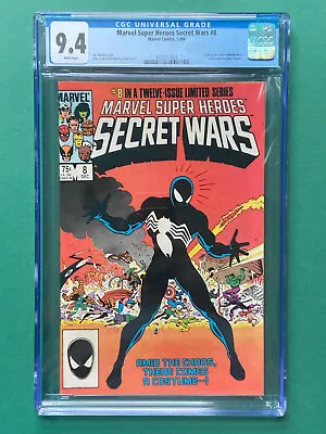 Marvel Super Heroes Secret Wars #8 CGC (12/84) 9.4 Origin Black Costume Venom • £239.99