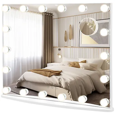 Giantex Makeup Mirror W/ LED Light Bulbs Dimmable Vanity Mirror Touch Control • $999