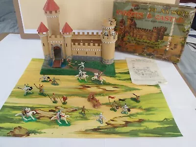 Marx Miniatures Castle And Knights PlaysetBoxMatInstructions Nothing Broken • $249