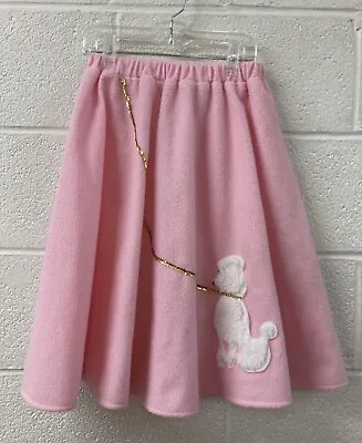 Pink Poodle Skirt Halloween 1950's Style Costume Vintage Small Waist 20 L 21 • $14