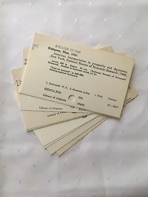 Vintage Library Catalog Cards Lot Of 30 Ephemera Art Media Scrapbook History • $4.90