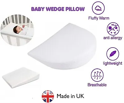 £11.99 • Buy Baby Wedge Pillow Anti Reflux Colic Cushion Pram Crib Cot Bed Flat All Shapes