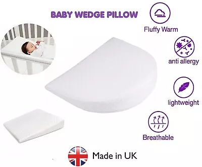 Baby Wedge Pillow Anti Reflux Colic Cushion Pram Crib Cot Bed Flat All Shapes • £11.99