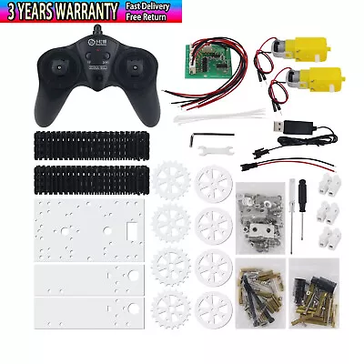 Unassembled Acrylic Remote Tracked Robot Tank Chassis TT Motor 3-9V Tank • $40.50