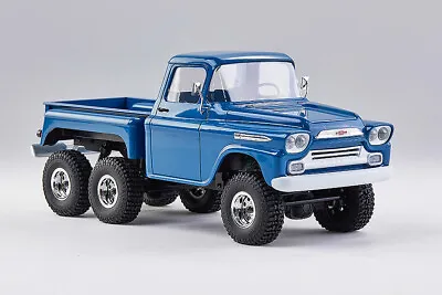 FMS 1:18 Chevrolet Apache Scaler RC 6x6 Chevy Truck Crawler Car RTR - Blue • £176.20