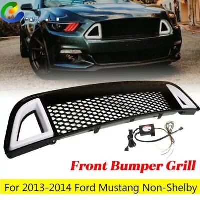 Front Upper LED Honeycomb Style Grille For 2013-2014 Ford Mustang Non-Shelby • $54.96