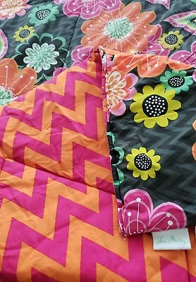 Vera Bradley Paisley Floral Cotton Reversible Twin Comforter Bedspread • $59.95