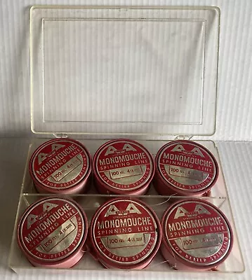 Vintage 6-pack AA Monomouche Fishing Line In Original Plastic Case • $15