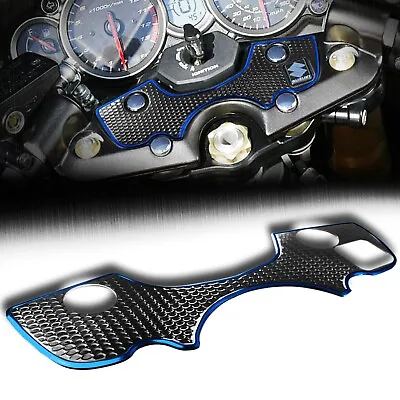 Handle Yoke Cover Chrome Blue/Black Sticker Pad 08-20 Busa GSX-1300R GSXR 1300 • $20.99