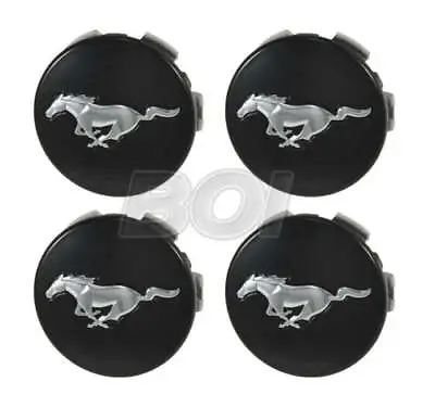 2015-2023 Genuine Ford Mustang Black W/ Chrome Running Horse Wheel Center Caps • $40.90