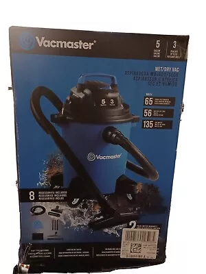 $59.99 • Buy Vacmaster 5 Gal Wet/Dry Shop Vac With 8 Accessories 