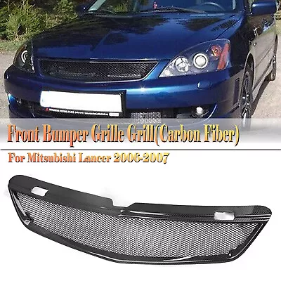 Carbon Fiber Car Front Bumper Grille Hood Grill For Mitsubishi Lancer 2006-2007 • $182.36