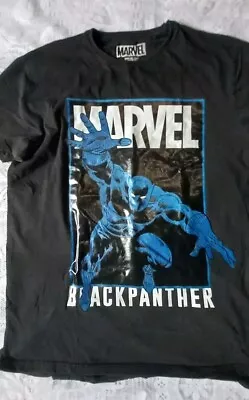 Marvel Black Panther T-Shirt Black. Size Large • £6