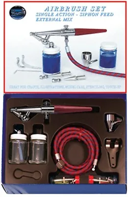 Paasche HS Airbrush Set Including All Heads Hose And Bottles P-HS-SET • £114
