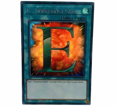 YUGIOH E - Emergency Call BLC1-EN032 Silver Ultra Rare Card 1st Edition NM-MINT • £1.49