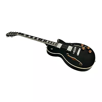 Haze 239 BK Semi-Hollow Body Electric Guitar Black + Free Gig Bag Picks Strap • $247.71