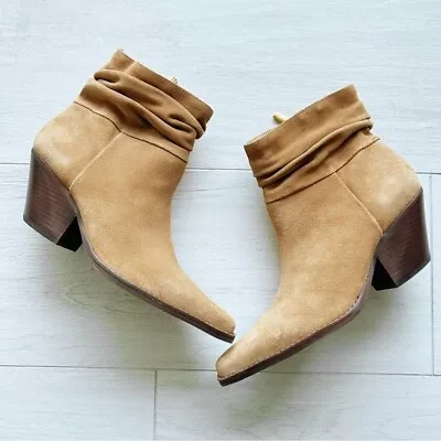 NEW Vince Camuto Nerlinji Leather Suede Slouch Ankle Boots Size 9 • $44