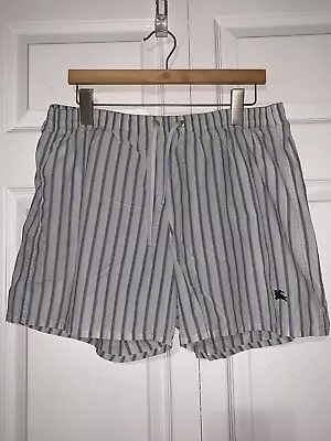 Burberry London Shorts Blue Logo Swimming Drawstring Mens Size 48 • $90