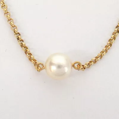 Mikimoto Pearl Bracelet Yellow Gold 18cm With Box • $344.50