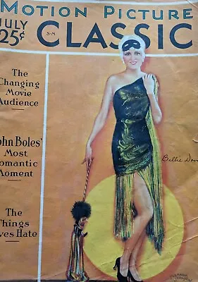 Motion Picture Classic Magazine. Clara Bow John Barrymore Billie Dove More • $50