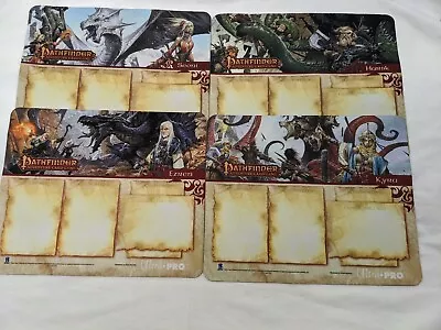 Lot Of (4) Pathfinder Adventure Card Game Character Mats Kyra Ezren Harsk Seoni • $26.99