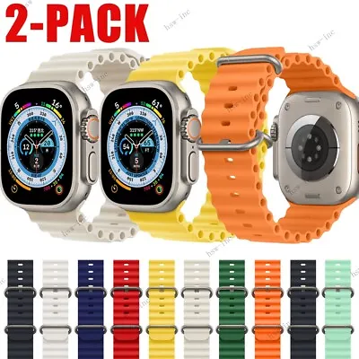 $19.99 • Buy 2PCS Ocean Band Strap For Apple Watch Ultra Series 8 7 6 SE IWatch 42/44/45/49mm