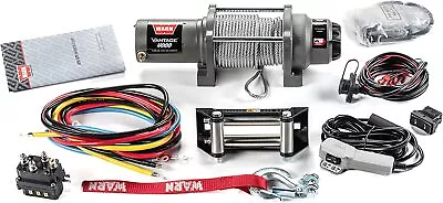 WARN UTV Winch Vantage 4000 LBS 50' Steel Cable Wired Remote 12V Roller Fairlead • $269.95