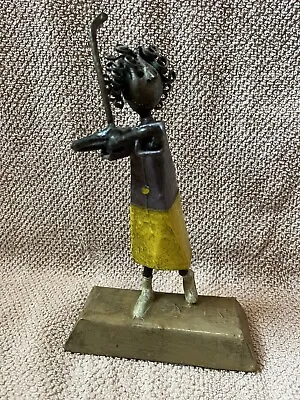 Manuel Felguerez Female Golfer Metal Sculpture Mexico Art Piece Statue Golf • $60