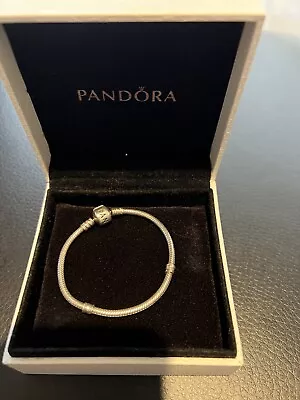 $50 • Buy GENUINE Pandora Moments Snake Chain Bracelet With Original Box Kids Size