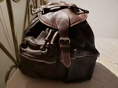 Rugby Bag  Backpack M0851 North American Purse Heavy Leather  Brown! • $70