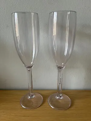 Two Clear Acrylic Plastic Flutes • £3.99