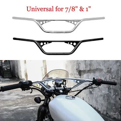 For Harley Honda Yamaha Suzuki Chrome 7/8  1   Motorcycle Handlebar Drag Z-Bar • $38.99