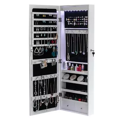 Door Or Wall Mounted Jewelry Cabinet Box To Store Jewelry With Mirror For Women • $69.98