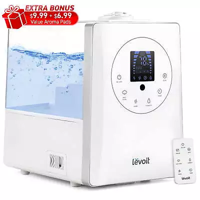 6L 753 Sq Ft Warm And Cool Mist Humidifier Vaporizer White • $107