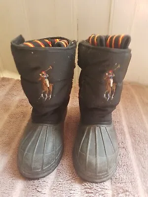 Boys Ralph Lauren Snow Boots Size 11 Uk. 28 Eur. • £15