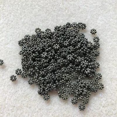 Tiny Bronze Daisy Spacer Beads 4mm Pack Of 250. Jewellery Making UK SHOP • £2.75