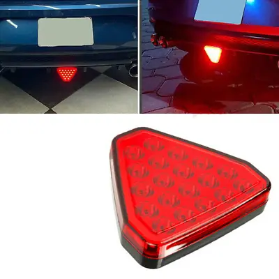 Universal SPORTY F1 Style Triangle 19 LED Rear Stop Tail 3rd Brake Light  Red • $26.90